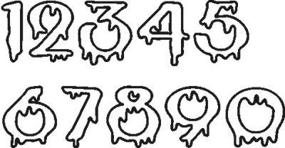 Creepy Number Fonts Creepy Number Fonts