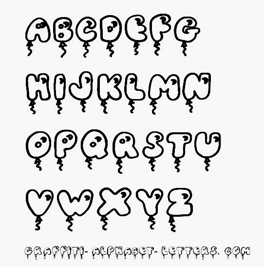 Cute Bubble Letters Graffiti Fonts