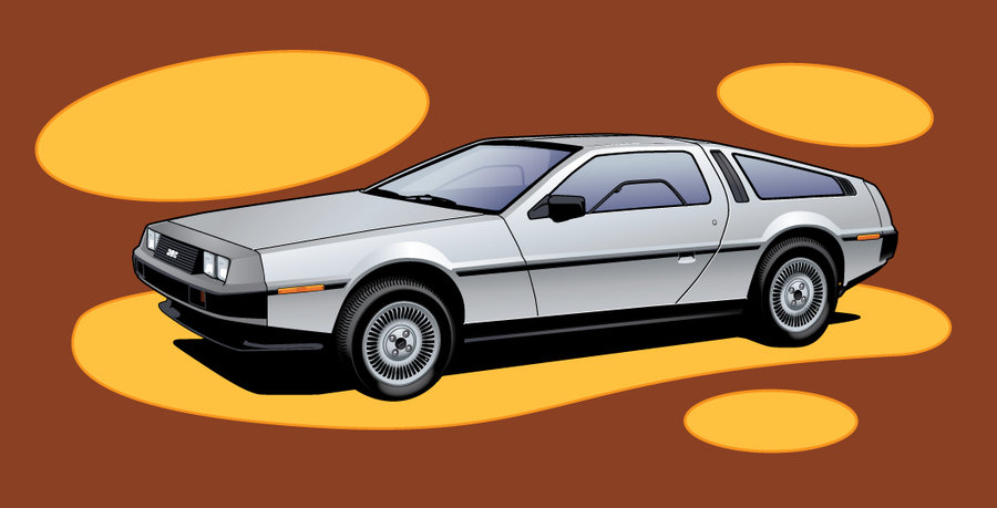 DeLorean Car Vector