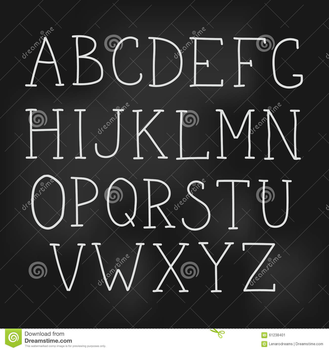 Easy Hand Drawn Fonts Alphabet Letters