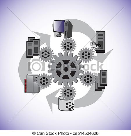 8 System Architecture Icon Images