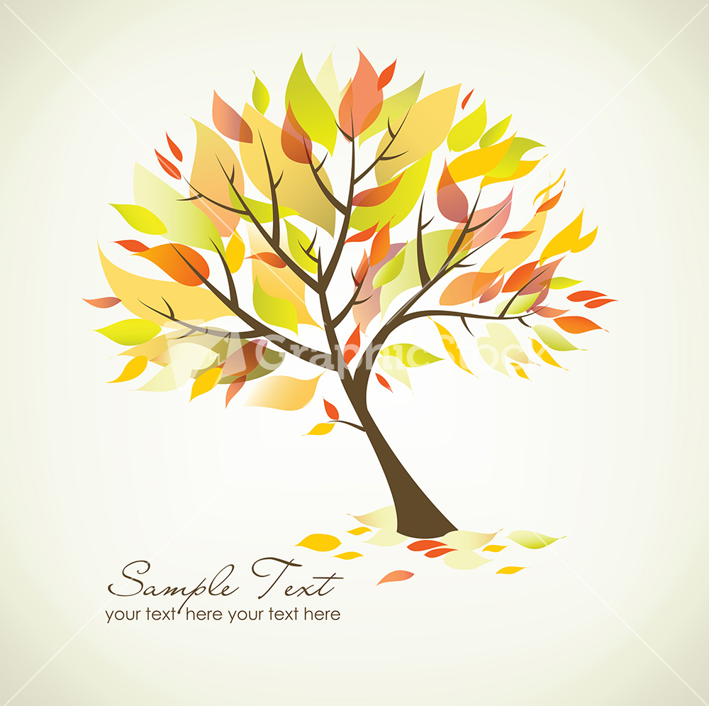 Fall Tree Vector Graphic