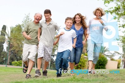 Family Enjoying Outdoors