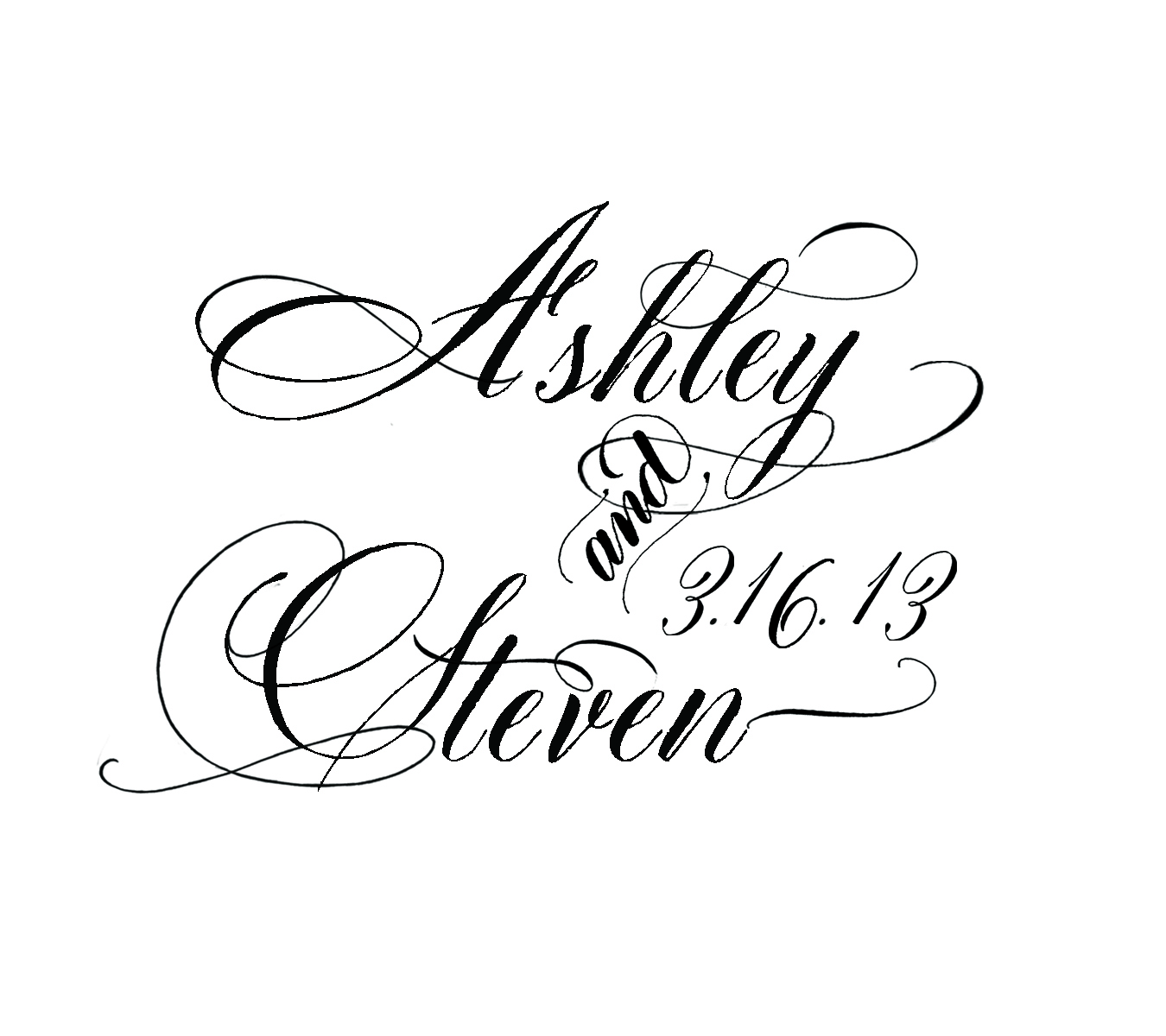 Fancy Cursive Font Word Ashley