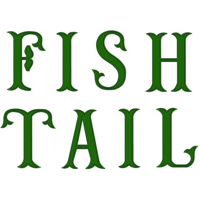 Fish Tail Embroidery Font Monogram Machine