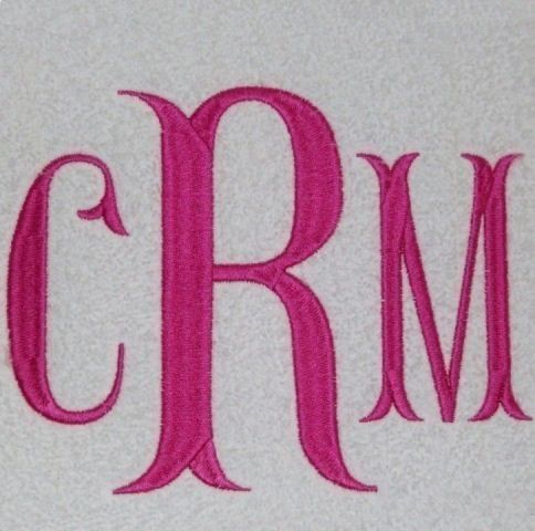 Fishtail Monogram Font Machine Embroidery