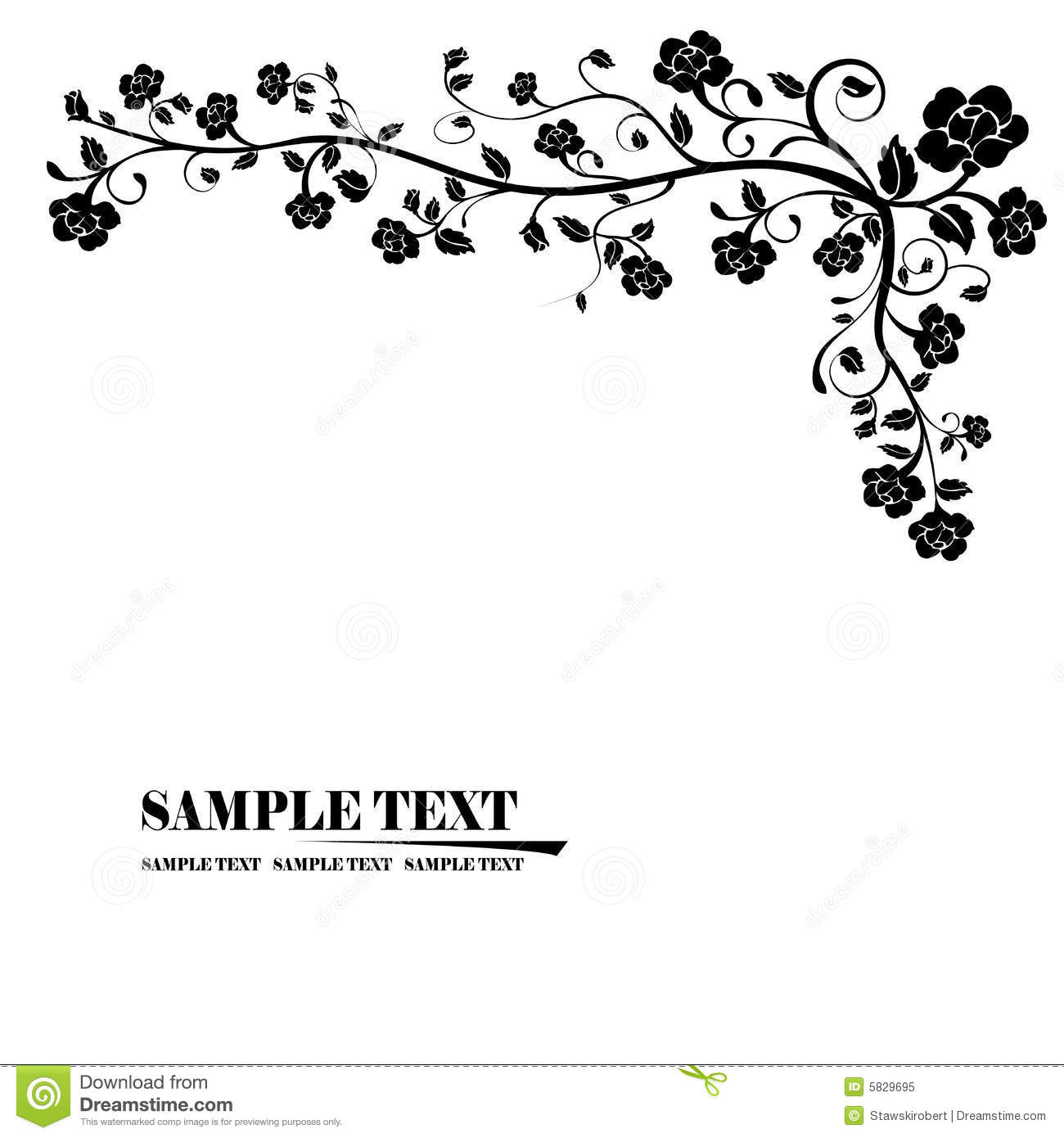 Floral Corner Clip Art Banner