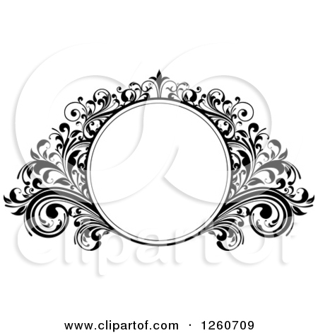 Free Black and White Flourish Frame