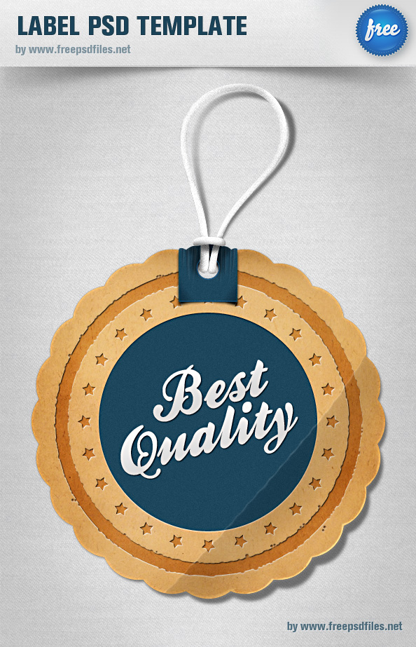 Free Label Template PSD Free Label Template PSD
