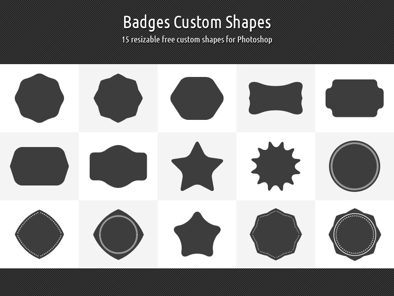 Free Photoshop Badge Shapes