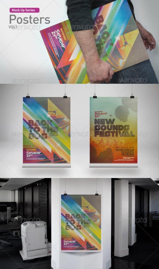 Free Poster Mock Up Psd
