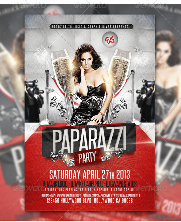 Free PSD Flyer Red Carpet