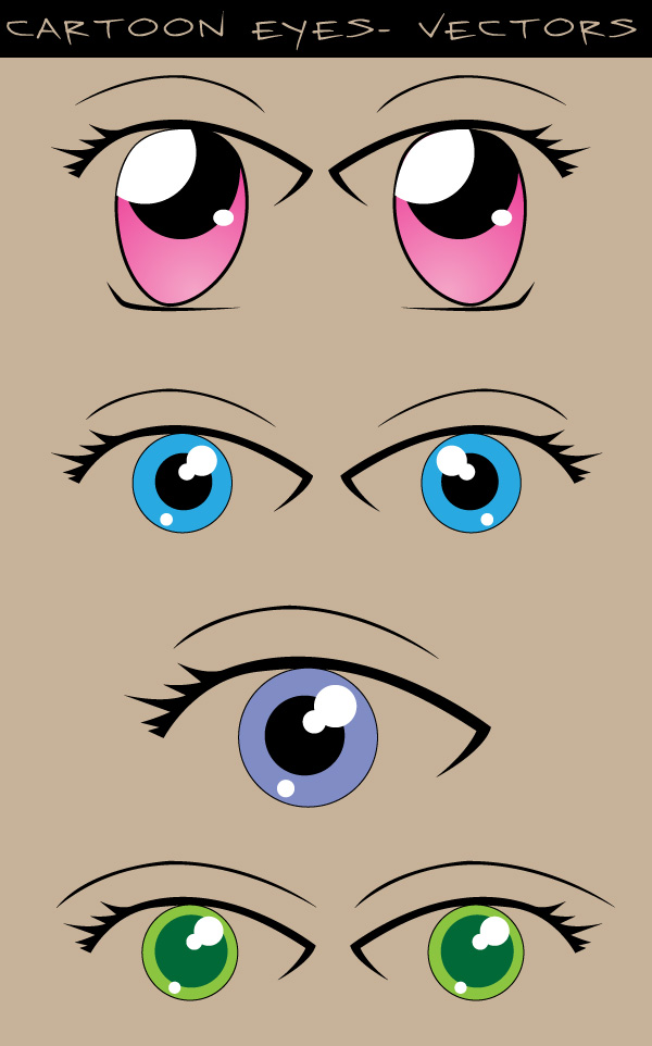 Free Vector Cartoon Eyes