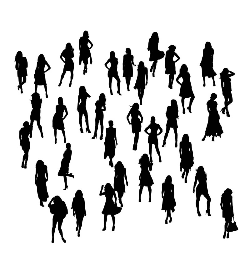 Free Vector Silhouettes Girls Free Vector Silhouettes Girls