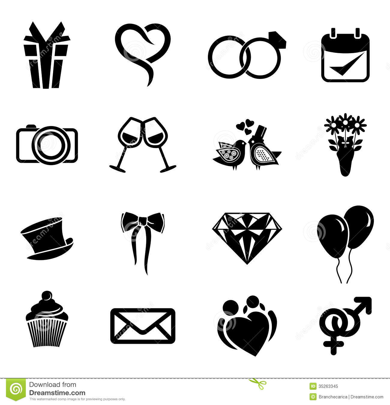 Free Vector Wedding Icons