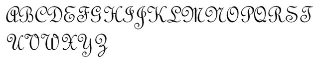 French Script Monogram Font