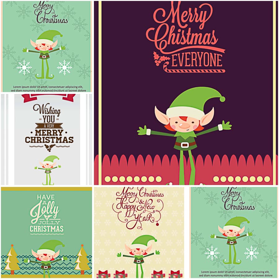 Funny Elf Christmas Cards