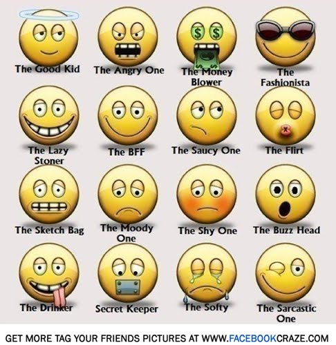 Funny Smiley Faces Text