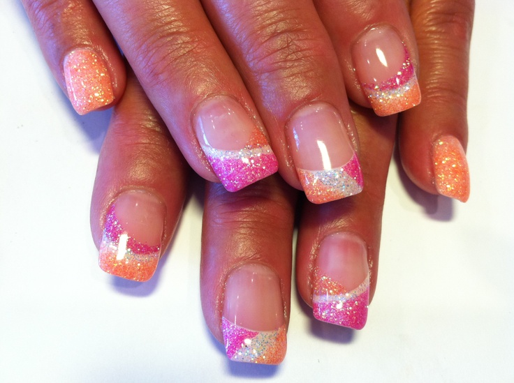 Gel Nail Designs with Glitter