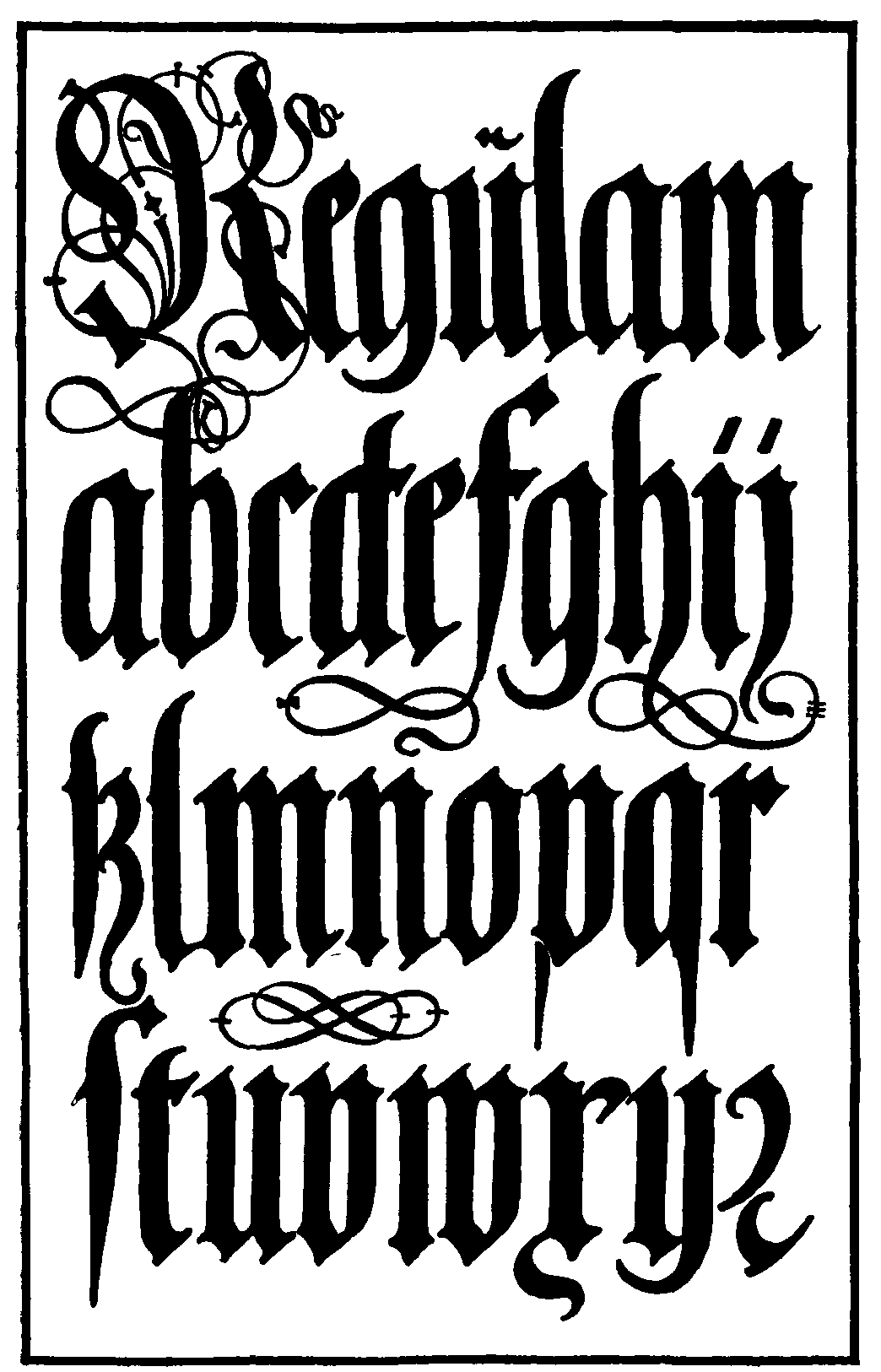 German Gothic Alphabet Letters