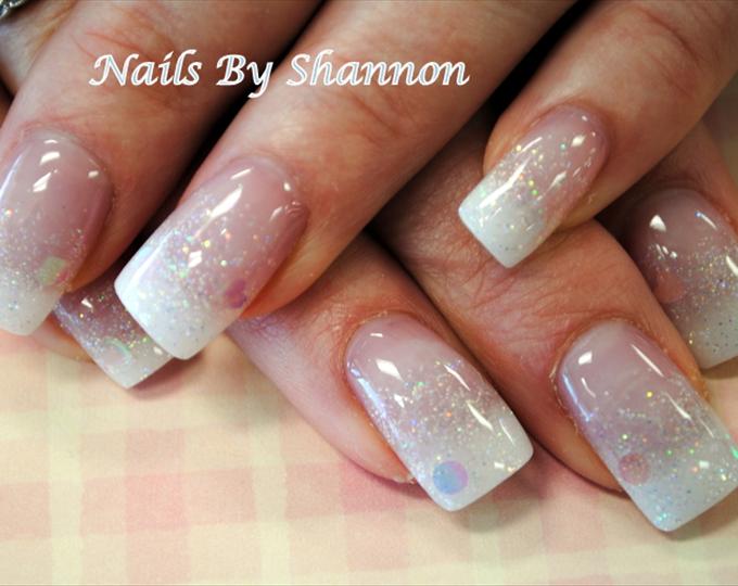 15 White Glitter Nail Designs Images