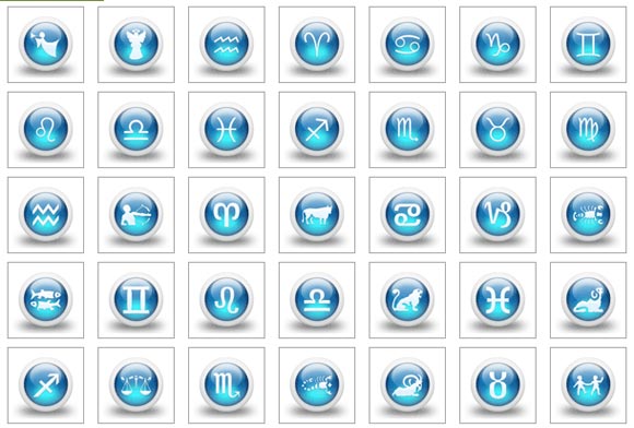 Glossy Blue Orb Icons