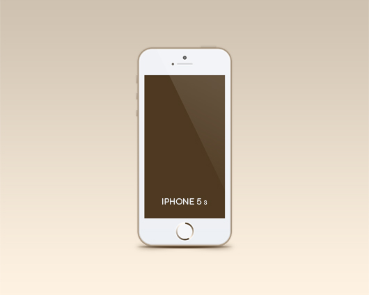 Gold iPhone 5S PSD