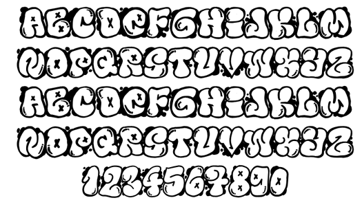 Graffiti Alphabet Bubble Letter Fonts Graffiti Alphabet Bubble Letter Fonts