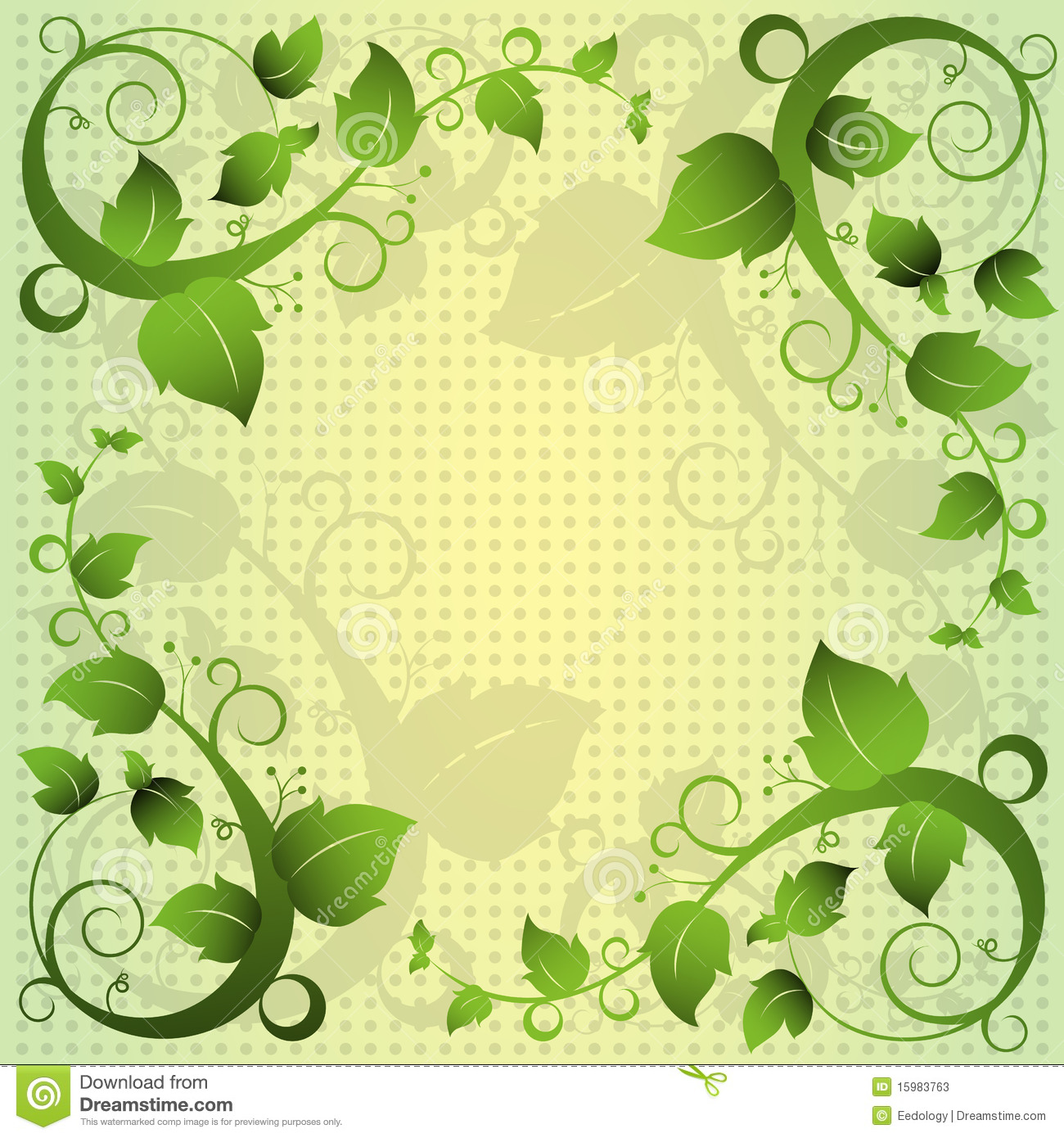 Green Abstract Swirls Border Green Abstract Swirls Border