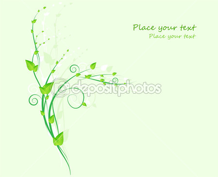 Green Swirl Floral Design Green Swirl Floral Design