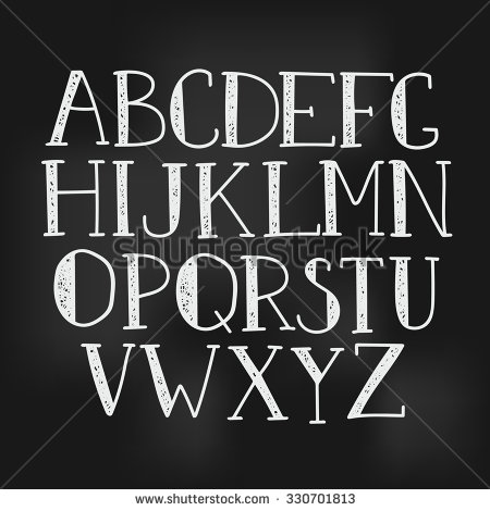 Hand Drawn Chalkboard Alphabet