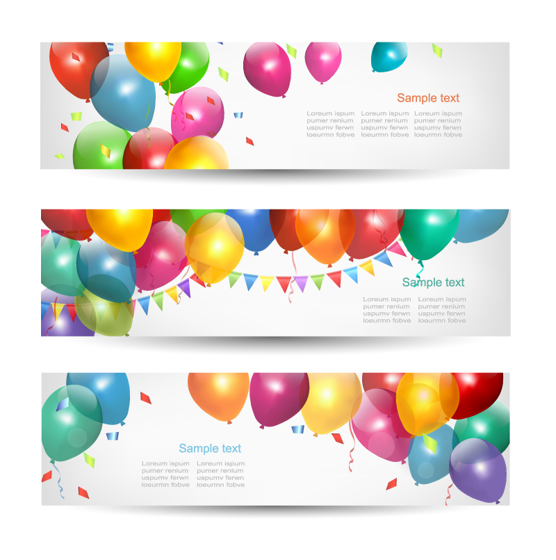 18 Happy Birthday Banners Vector Art Images