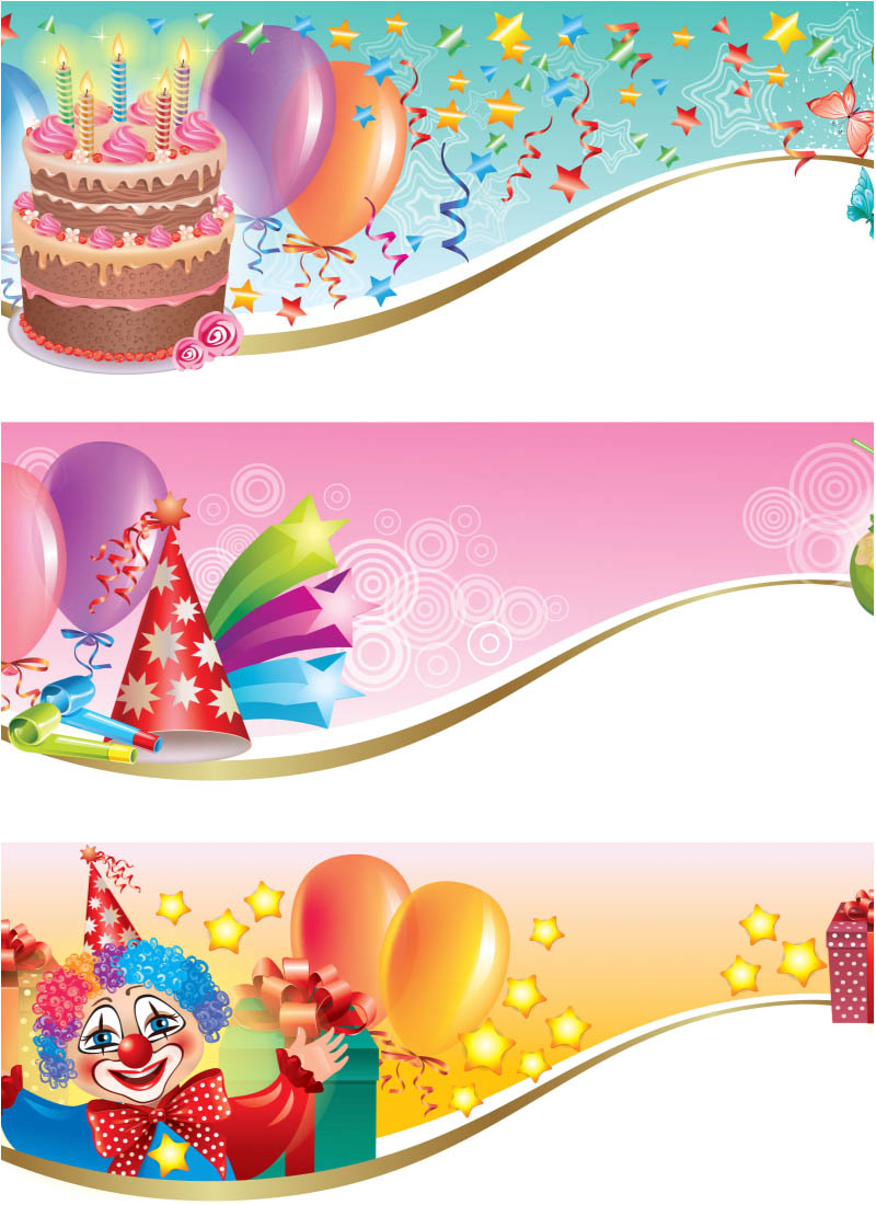 Happy Birthday Banner Vector