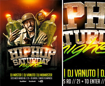 6 Women Men Hip Hop PSD Images