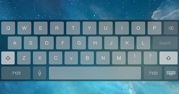 iPhone iOS 7 Keyboard