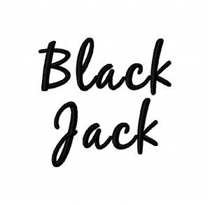 14 Black Jack Font Embroidery Images