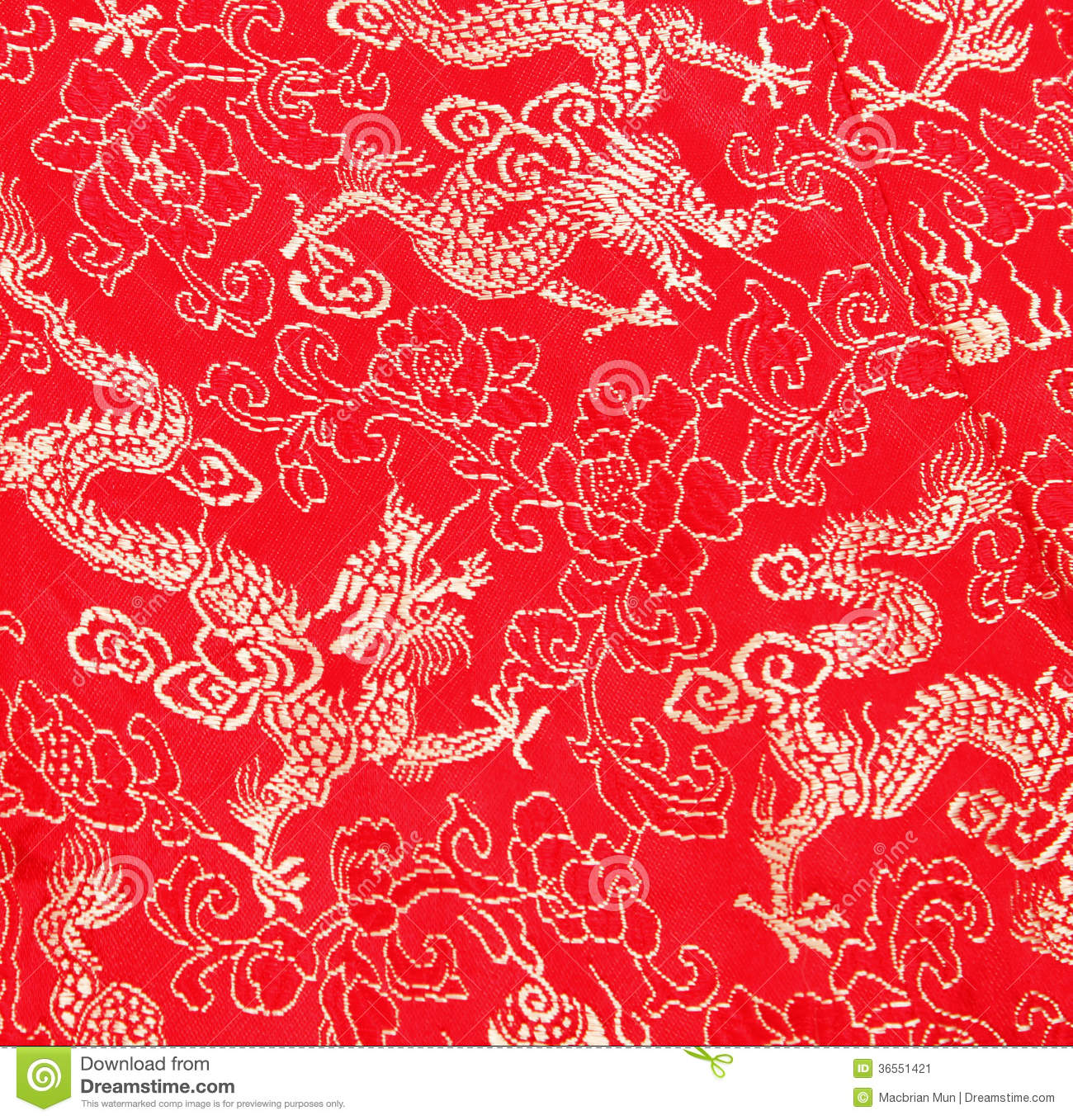Japanese Dragon Fabric Pattern