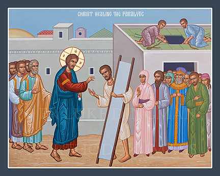 Jesus Healing the Paralytic Icon