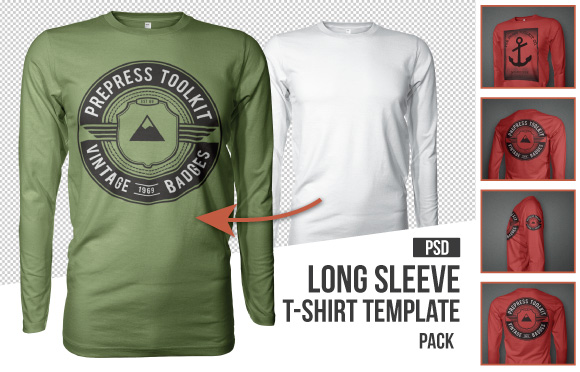 Long Sleeve T-Shirt Mockup Templates