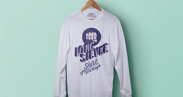 Long Sleeve T-Shirts Mock Up Psd