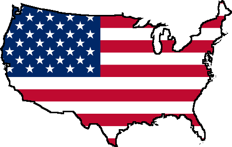 Map United States Flag
