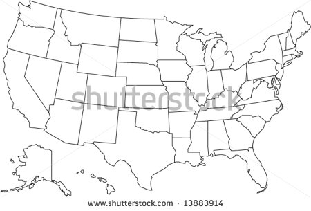 Map United States of America