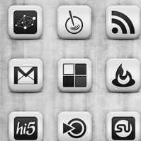 Matte White Square Icon