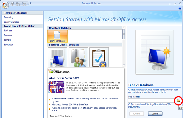 Microsoft Access 2007 Icon