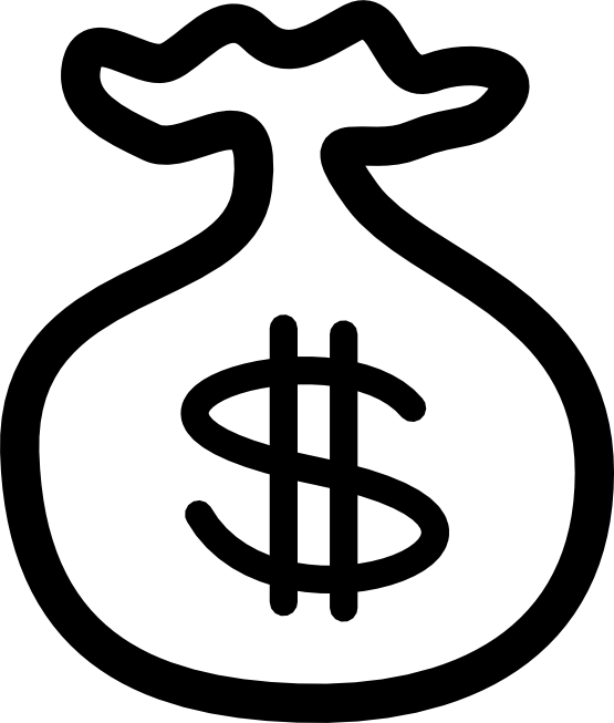 Money Bag Clip Art Black and White