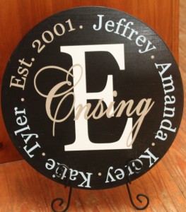 Monogram Family Sign Monogram Family Sign