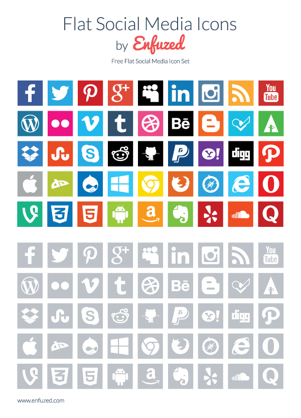 New Social Media Icon Set