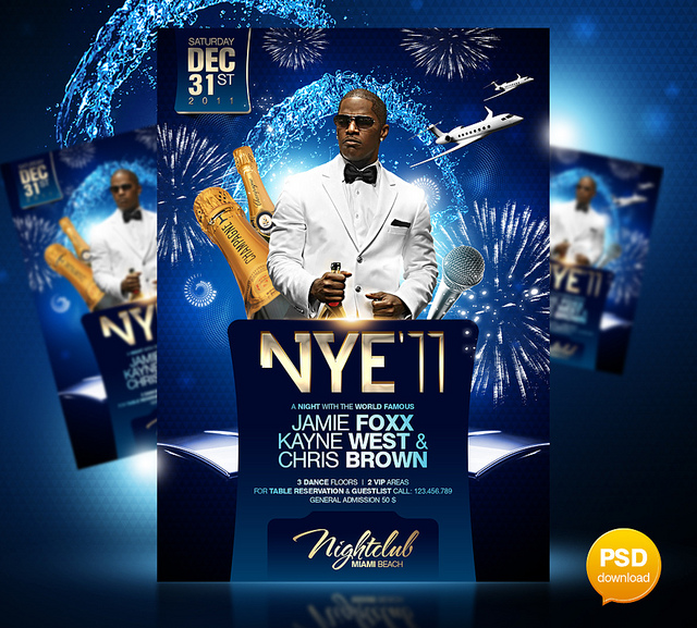 New Year's Eve Flyer Template New Year's Eve Flyer Template