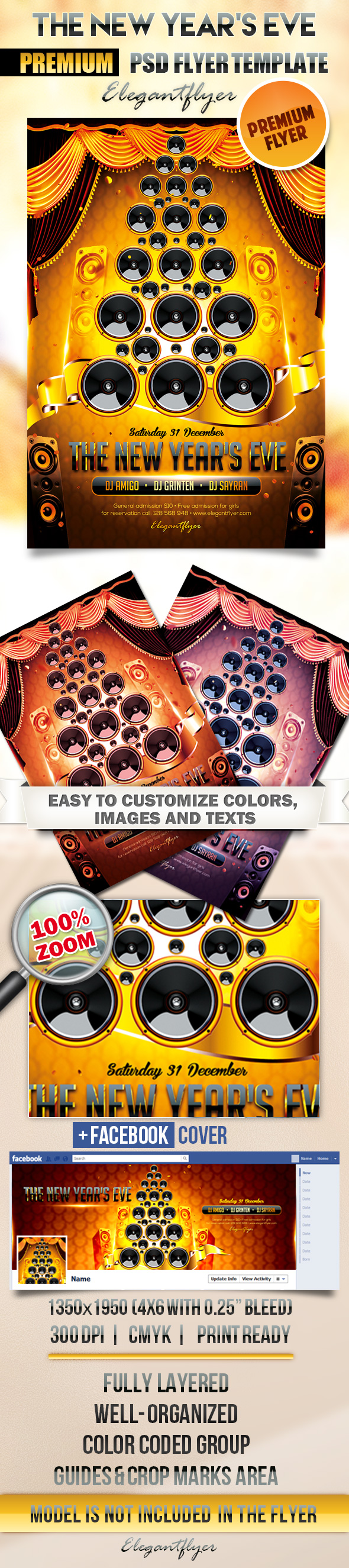 New Year's Eve Flyer Template New Year's Eve Flyer Template