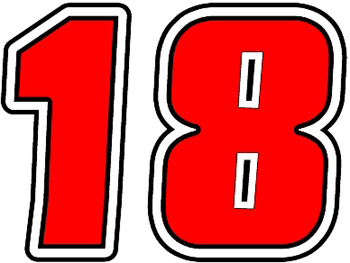 Number 18 Racing Decal
